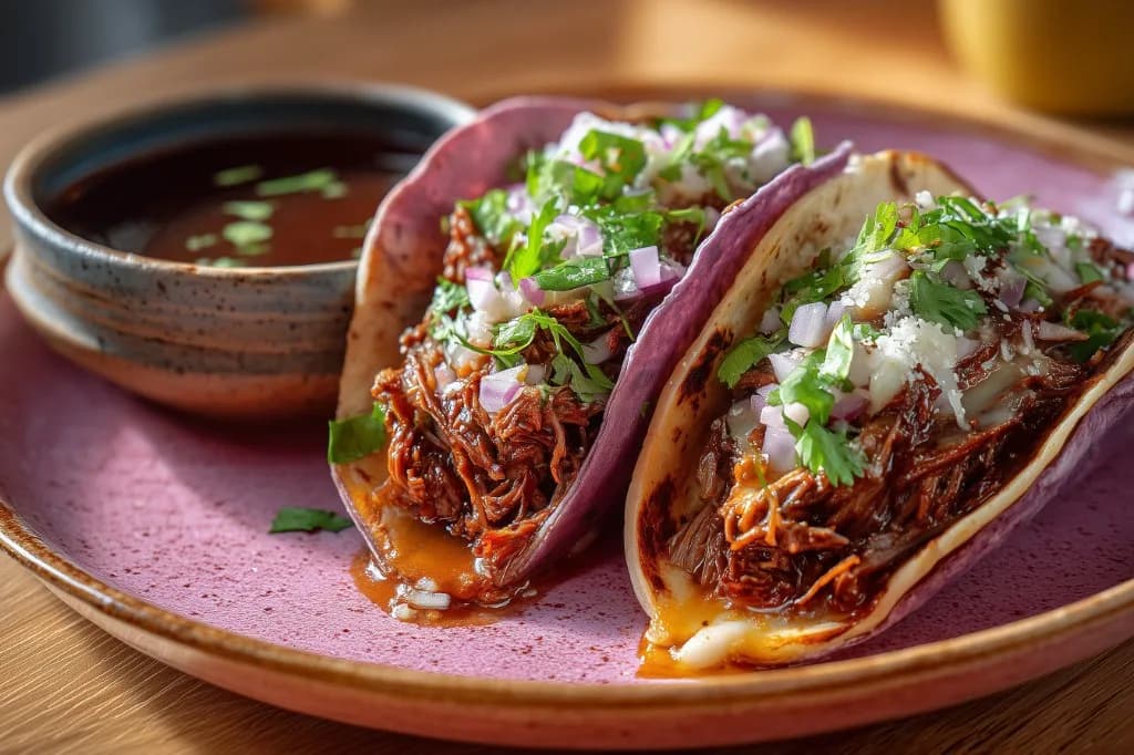 Birria tacos with consommé — Sunday Birria at Superchido in Seddon
